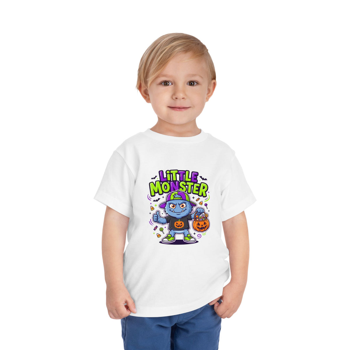 Toddler Tee — 'Little Monster' Halloween Trick-or-Treat Shirt
