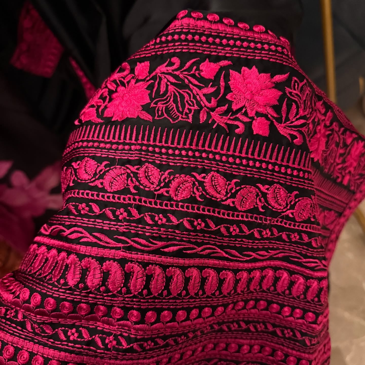 Shamoz Silk Embroidered Long Shirt Set – 3 Piece | Ready to Ship