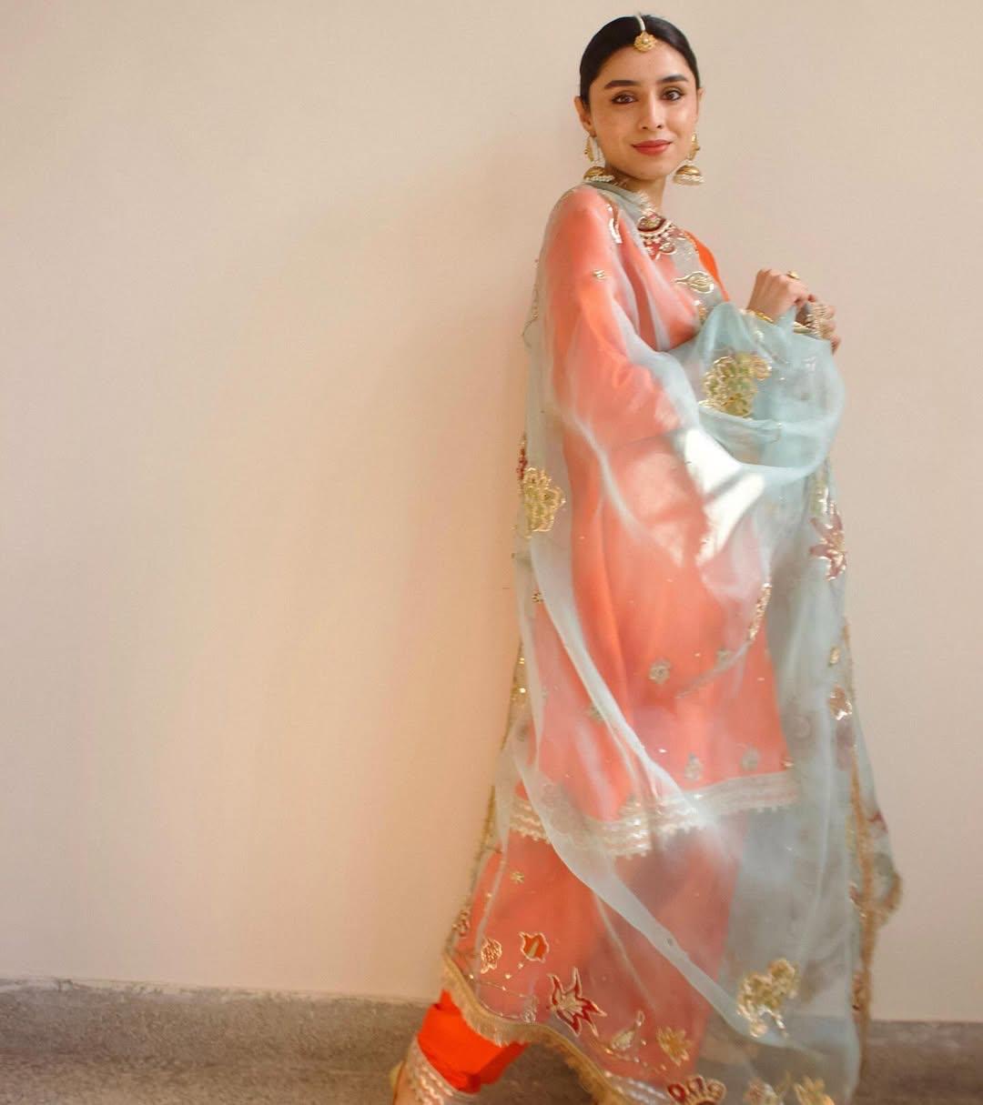 Orange Bloom Shalwar Kameez