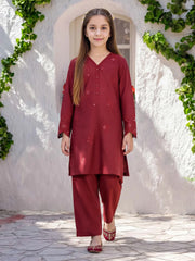 2 Piece Viscose Suit- Embroidered (Pret)