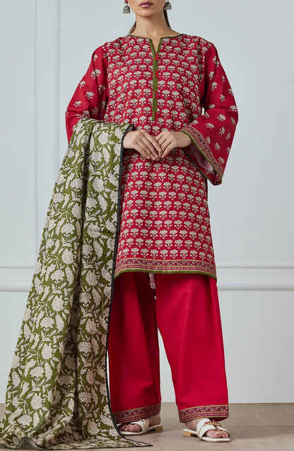 3 PIECE | PRINTED KHADDAR | OTL-25-424