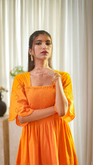 MSP 303 - Yellow Cotton Chicken Kaari Frock