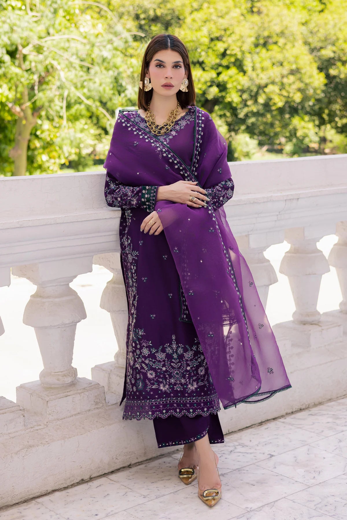 ERHA 3PC - FESTIVE EMBROIDERED LAWN