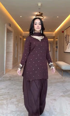 Brown Farshi Shalwar Set