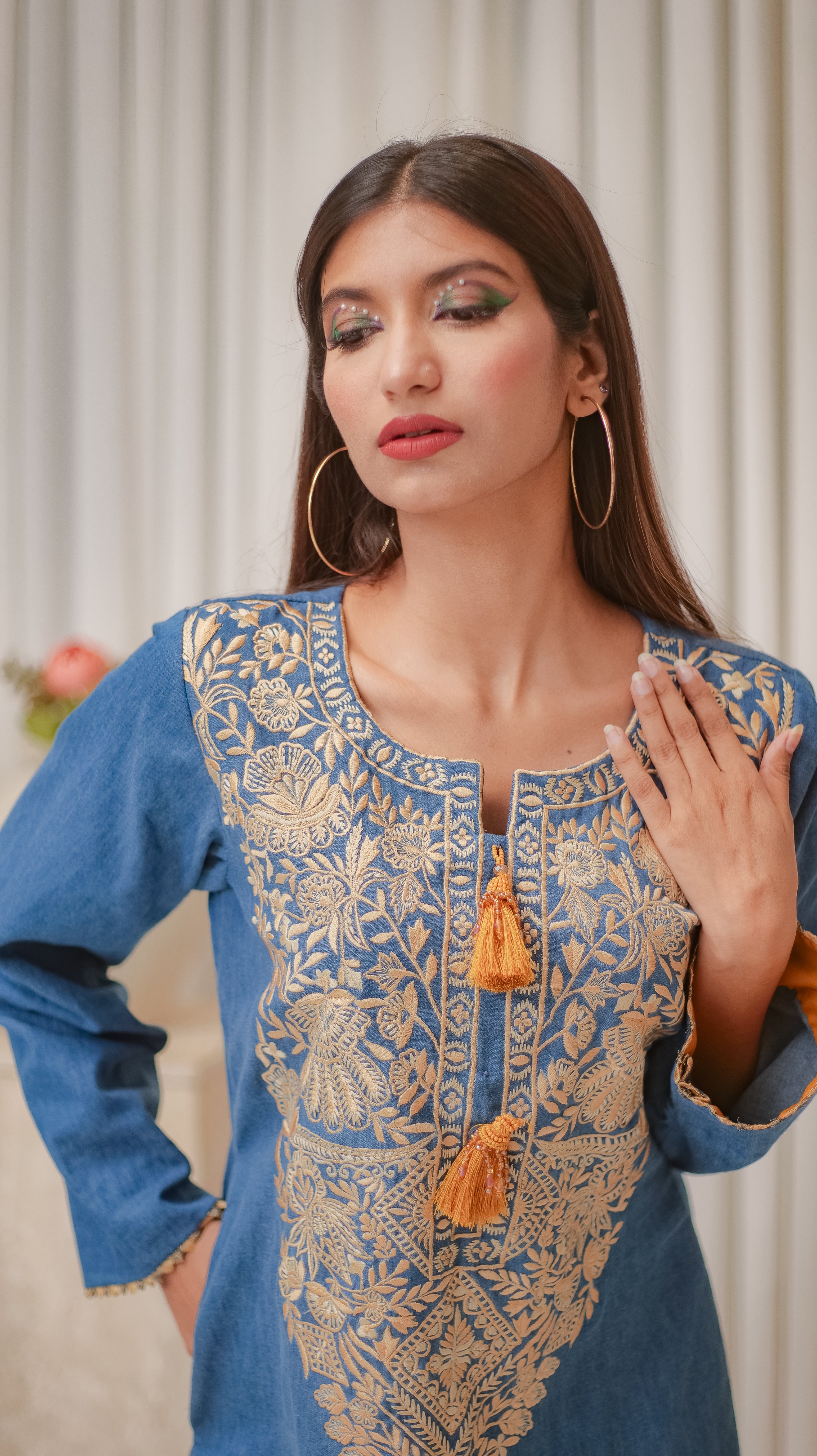MSP 106 - Jeans Kaftan Shirt (1 Piece)