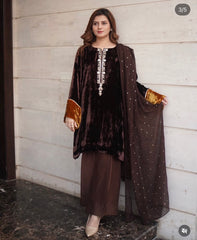Color Block Luxury French Velvet Dress