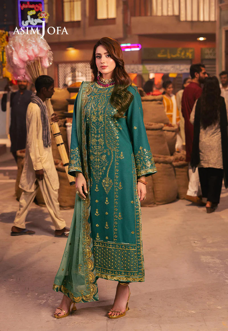 Chiffon dupatta in green with delicate embroidery – Mahaba Studio USA