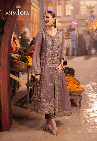 Mahaba Studio USA – pink embroidered chiffon 3-piece suit