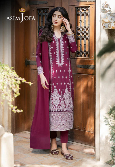 AJKMB-02 EMBROIDERED POLY COTTON STITCHED 3 PCS