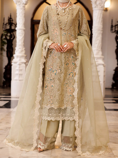AL-3PS-LS-507 – Pistachio Green Poly Schiffli Formal