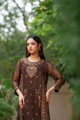 NF-6903 Brown Maisori Stitched 2PC Suit