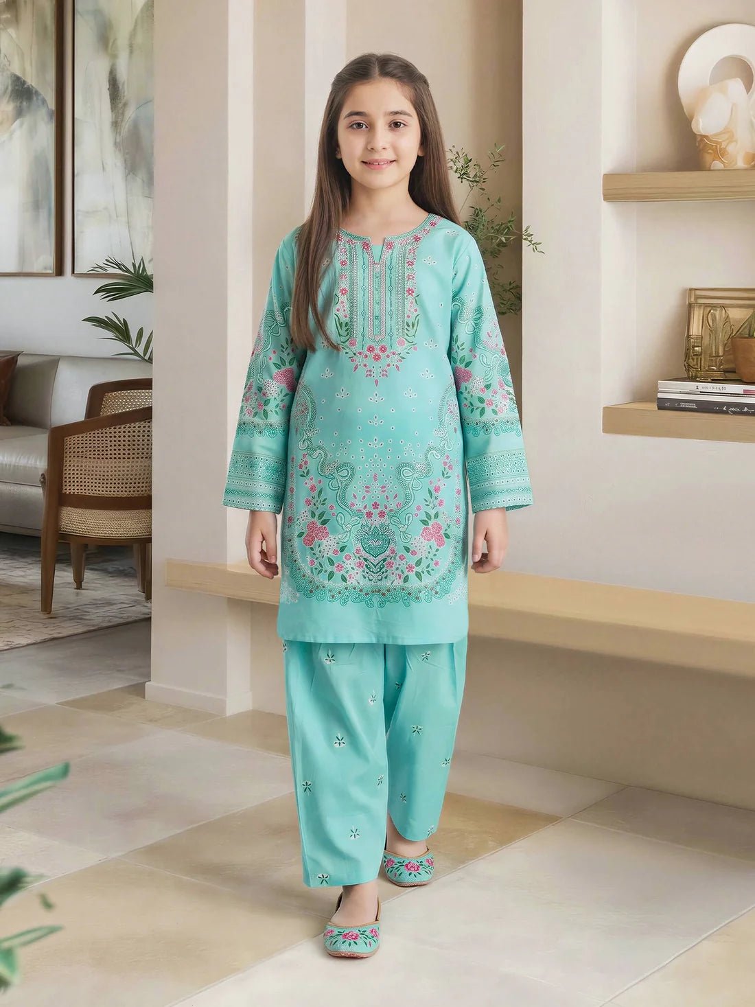 2 Piece Lawn Suit- Embroidered (Pret)