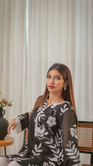 MSP 206 - Black And White 2-Piece Embroidered Set