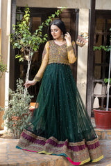 NB-5537 Green Dholki 3pc Stitched Dress