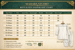 Navy embroidered kurta trouser boys