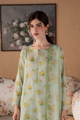 GREEN GLAZE 3PC - PRINTED LAWN DRESS
