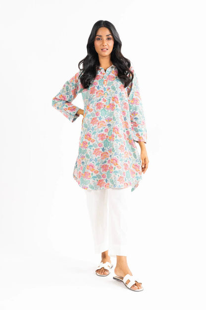 Multicolor Printed Khaddar Kurti - Casual Comfort | Mahaba Studio