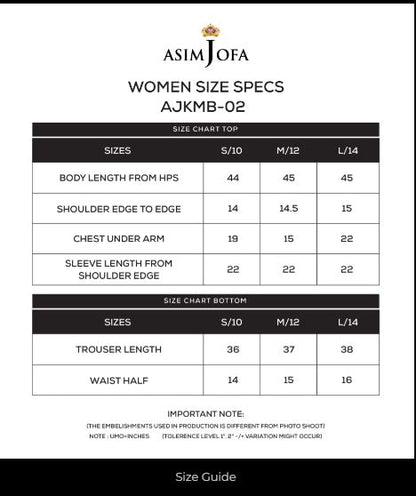 AJKMB-02 EMBROIDERED POLY COTTON STITCHED 3 PCS