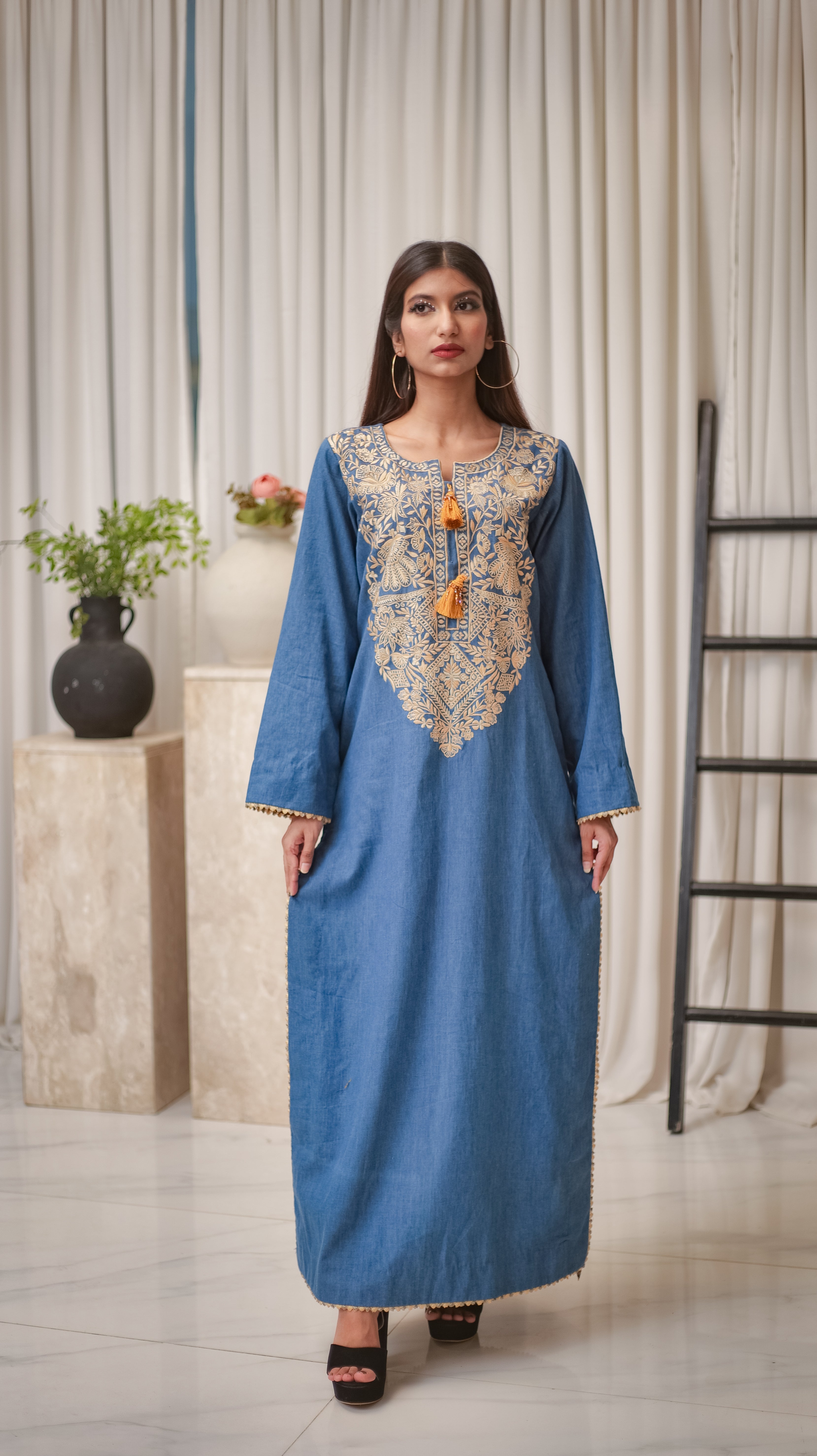 MSP 106 - Jeans Kaftan Shirt (1 Piece)