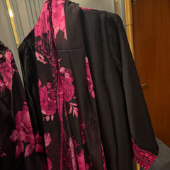 Shamoz Silk Embroidered Long Shirt Set – 3 Piece | Ready to Ship