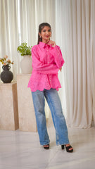 MSP 205 - Bottom-Down Pink Chicken Kari Shirt