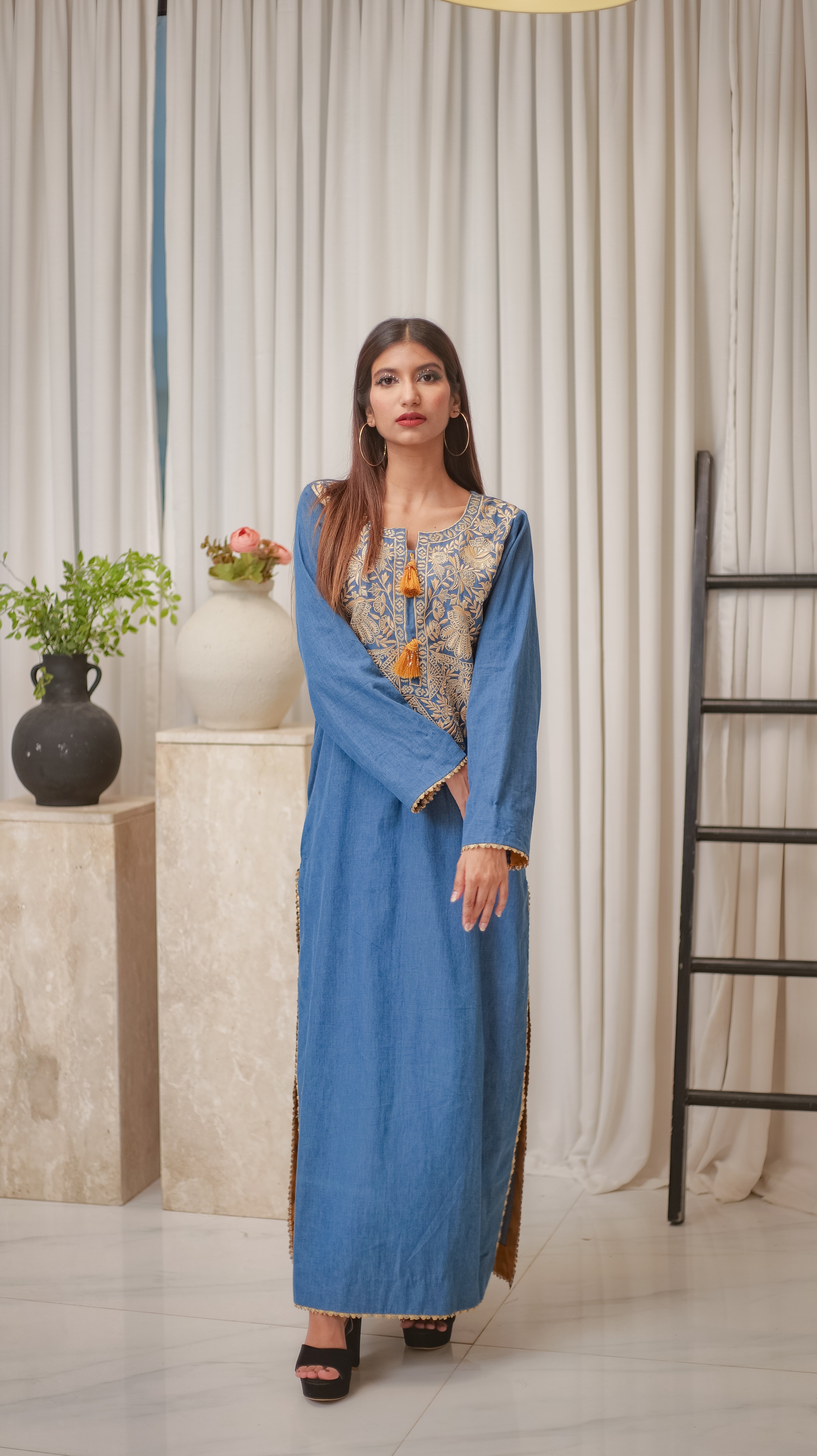 MSP 106 - Jeans Kaftan Shirt (1 Piece)