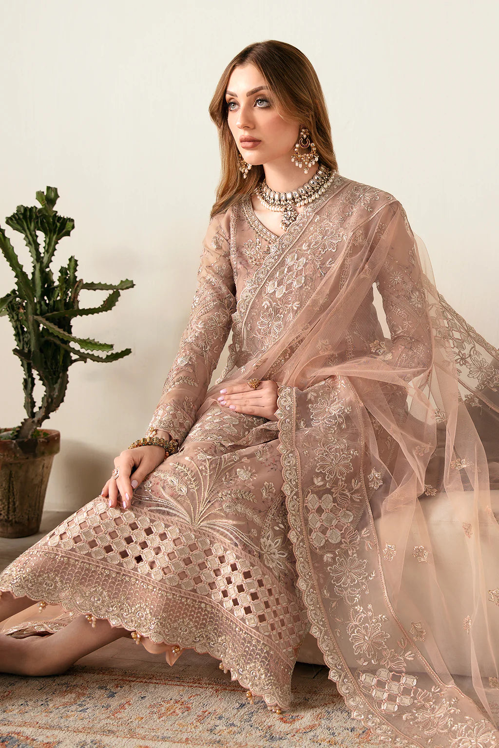 Ramsha E-104 Printed Organza Suit