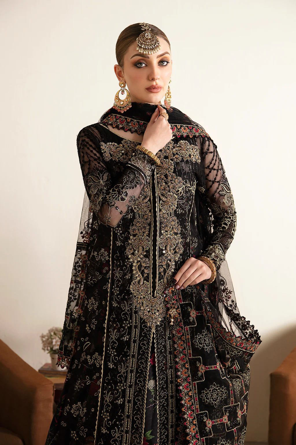 Ramsha E-105 Organza Suit with Printed Lining