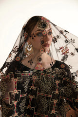 E-105 Embroidered Organza Ensemble