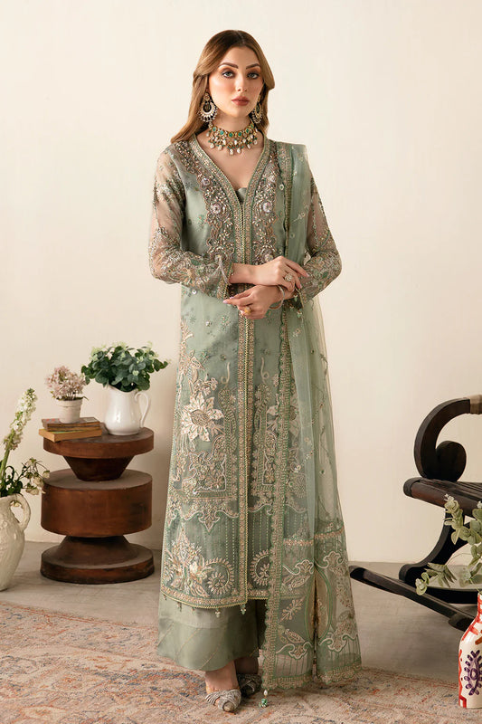 E-106 | Embroidered Organza Suit with Dupatta