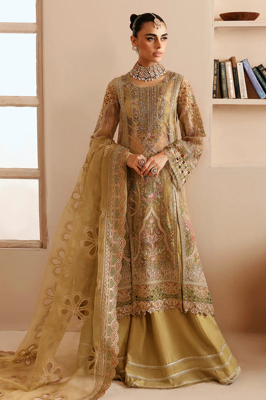 E-205 | Embroidered Organza Suit with Dupatta