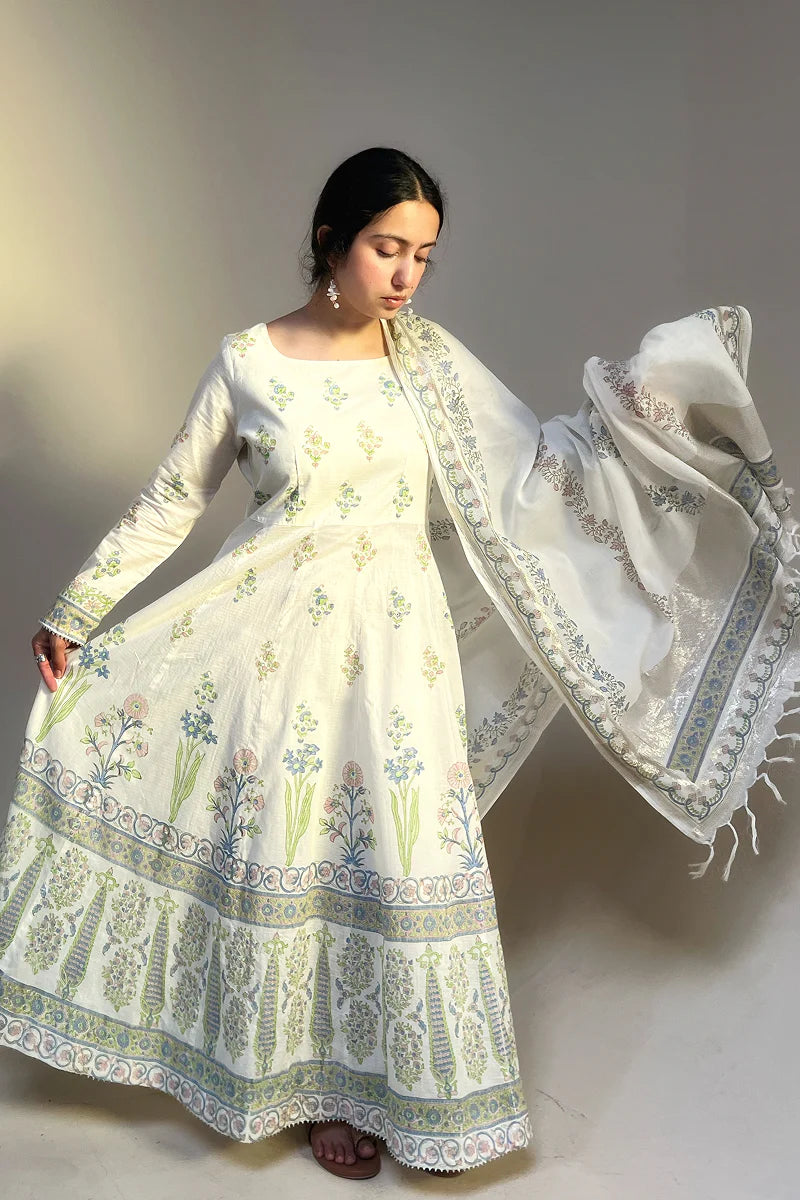 GULNAR BLOCK-PRINTED ENSEMBLE