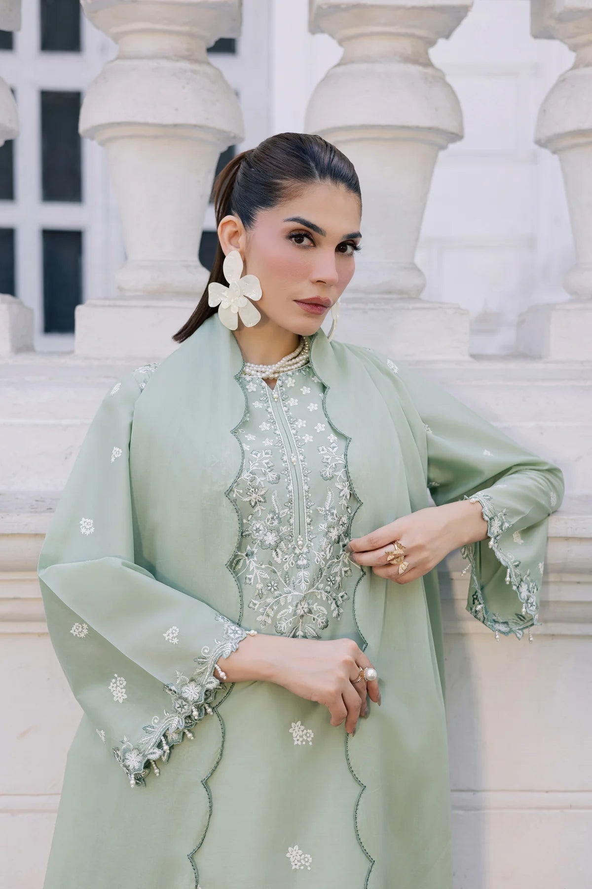 MINT DREAM 3PC - FESTIVE EMBROIDERED LAWN