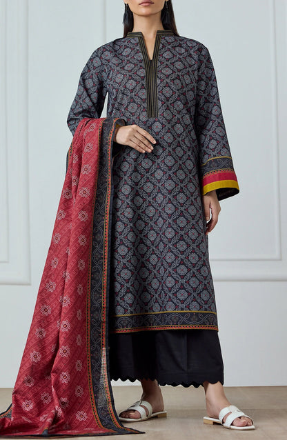 3 PIECE | PRINTED KHADDAR | OTL-25-42