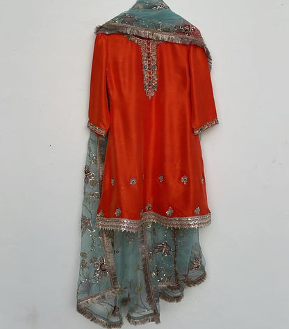 Orange Bloom Shalwar Kameez