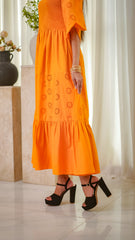 MSP 303 - Yellow Cotton Chicken Kaari Frock