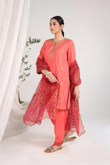 HUES OF RED ZAREEN 3 PIECE