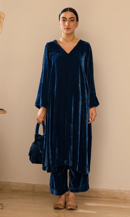 Plain Velvet Dress