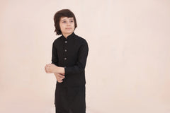 Jade Black Waistcoat Suit EW13