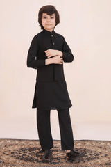 Jade Black Waistcoat Suit EW13