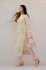 MSP-002-Aafreen | Mint Green With Pink Dupatta