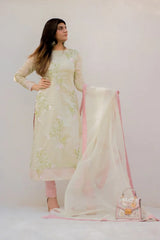 MSP-002-Aafreen | Mint Green With Pink Dupatta