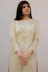 MSP-002-Aafreen | Mint Green With Pink Dupatta
