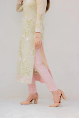 MSP-002-Aafreen | Mint Green With Pink Dupatta