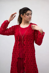 MSP-005-Sinaaya | Red Cape Suit - 3 Piece