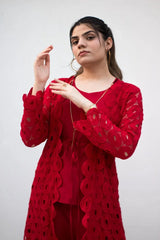 MSP-005-Sinaaya | Red Cape Suit - 3 Piece