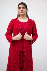MSP-005-Sinaaya | Red Cape Suit - 3 Piece