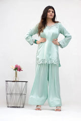 MSP-007-Irvaa | Mint Green Cut Work