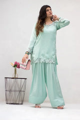MSP-007-Irvaa | Mint Green Cut Work