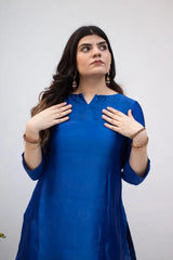 MSP-009-Velora | Blue Seesha Silk With Red Shalwar